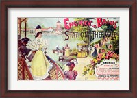 Framed Poster advertising the spa resort of Enghien-les-Bains, France