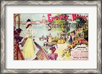 Framed Poster advertising the spa resort of Enghien-les-Bains, France