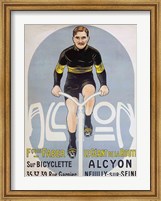 Framed Poster depicting Francois Faber on his Alcyon bicycle