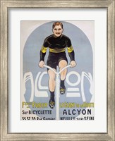 Framed Poster depicting Francois Faber on his Alcyon bicycle