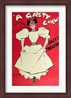 Framed Poster advertising 'A Gaiety Girl' at the Daly's Theatre, Great Britain