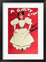 Framed Poster advertising 'A Gaiety Girl' at the Daly's Theatre, Great Britain