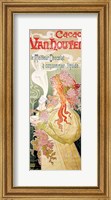 Framed Poster advertising 'Cacao Van Houten', Belgium, 1897