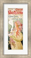 Framed Poster advertising 'Cacao Van Houten', Belgium, 1897