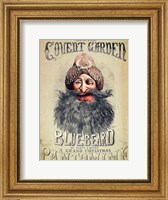 Framed Poster for a Christmas pantomime of 'Blue Beard'