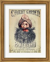 Framed Poster for a Christmas pantomime of 'Blue Beard'