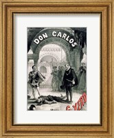 Framed Poster advertising 'Don Carlos'