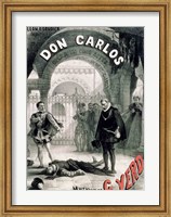 Framed Poster advertising 'Don Carlos'