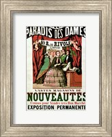 Framed Poster advertising 'Au Paradis des Dames'