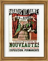 Framed Poster advertising 'Au Paradis des Dames'
