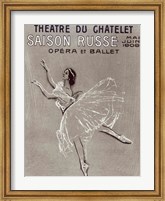 Framed Poster for the 'Saison Russe' at the Theatre du Chatelet, 1909