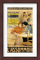 Framed Poster advertising 'L'Assommoir'