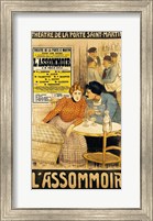 Framed Poster advertising 'L'Assommoir'