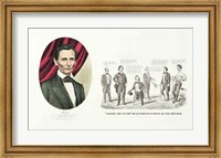 Framed Hon. Abraham Lincoln, 16th President of the United States, 1860