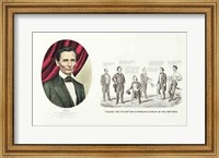 Framed Hon. Abraham Lincoln, 16th President of the United States, 1860