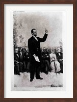 Framed Lincoln's Address at Gettysburg, 1895