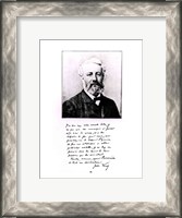 Framed Portrait of Jules Verne
