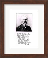 Framed Portrait of Jules Verne