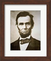 Framed Abraham Lincoln - black and white