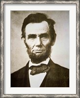 Framed Abraham Lincoln - black and white