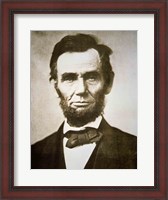 Framed Abraham Lincoln - black and white