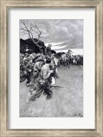 Framed 'His army broke up and followed him, weeping and sobbing'