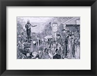 Framed 'General Jackson, president-elect, on his way to Washington'