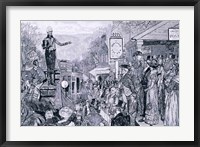 Framed 'General Jackson, president-elect, on his way to Washington'