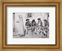 Framed 'The Wounded Soldiers Sat Along the Wall'
