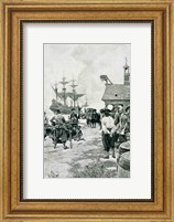 Framed Landing at Jamestown from a Dutch Man-of-War
