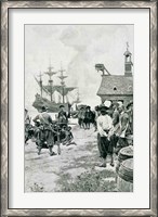 Framed Landing at Jamestown from a Dutch Man-of-War