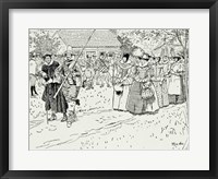 Framed Arrival of the Young Women at Jamestown