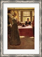 Framed Mary Dyer Brought Before Governor Endicott