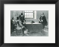 Framed Sir William Berkeley Surrendering to the Commissioners of the Commonwealth, illustration from 'In Washington's Day'