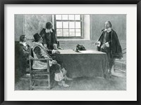 Framed Sir William Berkeley Surrendering to the Commissioners of the Commonwealth, illustration from 'In Washington's Day'