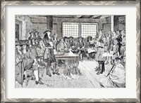 Framed William Penn in Conference with the Colonists