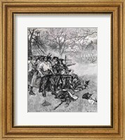 Framed Lexington Green - 'If they want war, it may as well begin here'