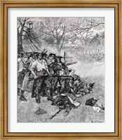 Framed Lexington Green - 'If they want war, it may as well begin here'