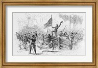 Framed Capture of a part of the burning union breastworks on the Brock Road on the afternoon of May 6th