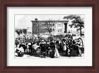 Framed Market Scene in Macon, Georgia