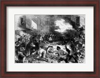 Framed Sixth Regiment of the Massachusetts Volunteers Firing into the Mob on Pratt Street