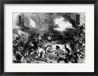 Framed Sixth Regiment of the Massachusetts Volunteers Firing into the Mob on Pratt Street