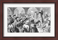 Framed John Lamb speaking at the Sons of Liberty Meeting at New York City Hall Concerning the Landing of British Tea in New York