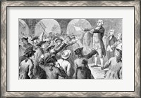 Framed John Lamb speaking at the Sons of Liberty Meeting at New York City Hall Concerning the Landing of British Tea in New York