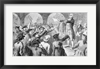 Framed John Lamb speaking at the Sons of Liberty Meeting at New York City Hall Concerning the Landing of British Tea in New York