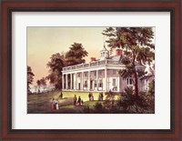 Framed Washington's Home, Mount Vernon, Virginia