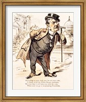 Framed Caricature of Chester Alan Arthur, c.1883