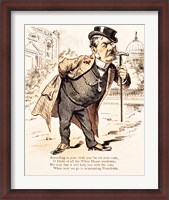 Framed Caricature of Chester Alan Arthur, c.1883