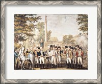 Framed British Surrendering to General Washington after their Defeat at Yorktown