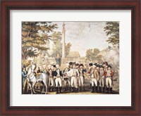 Framed British Surrendering to General Washington after their Defeat at Yorktown